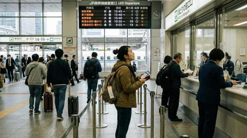 Photograph illustrating Last-Minute Shinkansen Tickets: The Quic