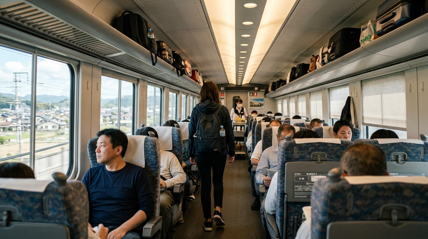 Photographie illustrant l'aperçu rapide : Shinkansen de Fukuoka à Osaka