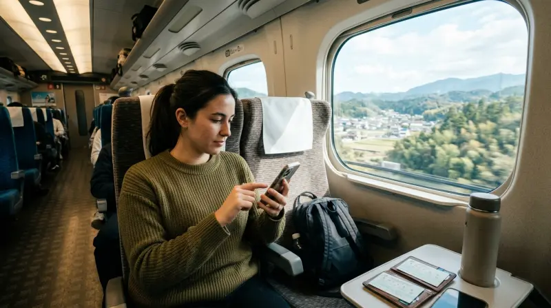 Fotografie zur Online-Buchung des Shinkansen von Fukuoka nach Osaka