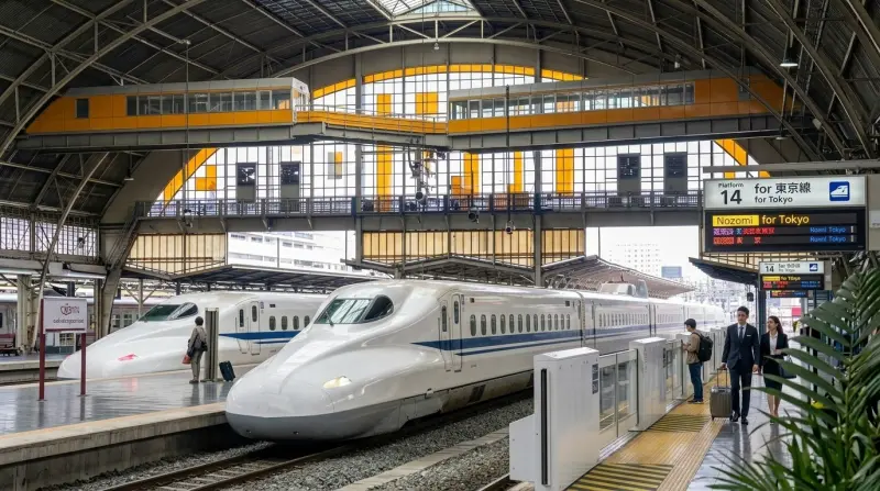 Photo illustrating Train Types: Nozomi vs. Hikari vs. Kodam